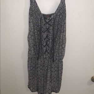 black and white tanktop romper